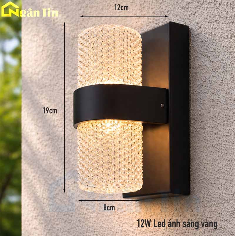 Đèn gắn tường ngoài trời treo tường ốp tường trang trí cổng hành lang cầu thang 220V VNT1812T2 Ngân Tin 11 den gan tuong treo tuong ngoai troi chong nuoc trang tri cau thang 220v vnt1812t2 ngan tin 12