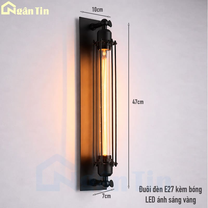 đèn trang trí treo tường gắn tường ốp tường phòng ngủ phòng khách E27 220V VT23 Ngân Tin 2 đèn trang trí treo tường gắn tường ốp tường phòng ngủ phòng khách E27 220V VT23 Ngân Tin - Image 2