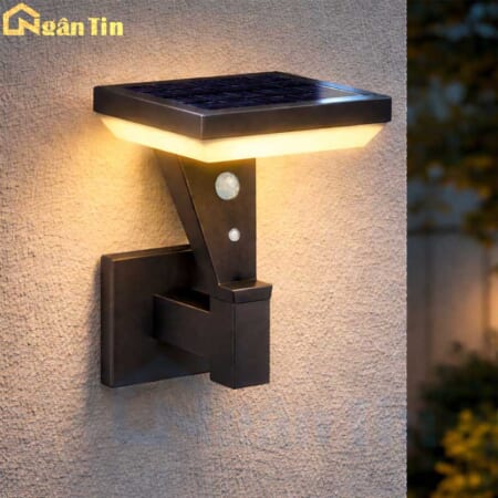 Đèn năng lượng mặt trời gắn tường ốp tường NLMT trang trí ngoài trời sân vườn ODL7007 Ngân Tin