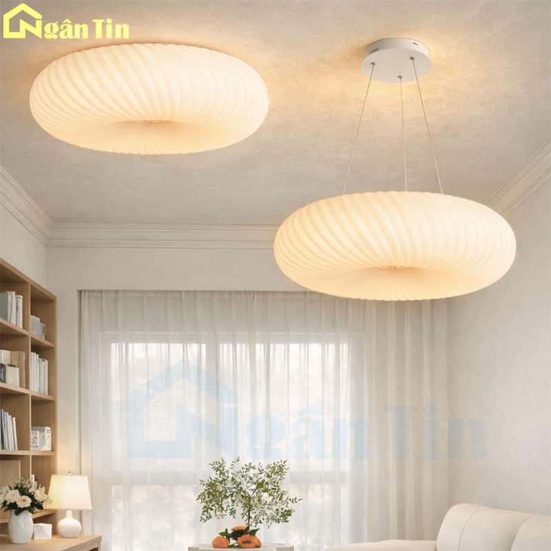 Đèn trần thả bánh Donut đèn mâm trang trí phòng khách phòng ngủ bàn ăn Led 3 màu THD1100 Ngân Tin 9 den-tran-tha-banh-donut-trang-tri-phong-khach-phong-ngu-ban-an-thd1100-ngan-tin