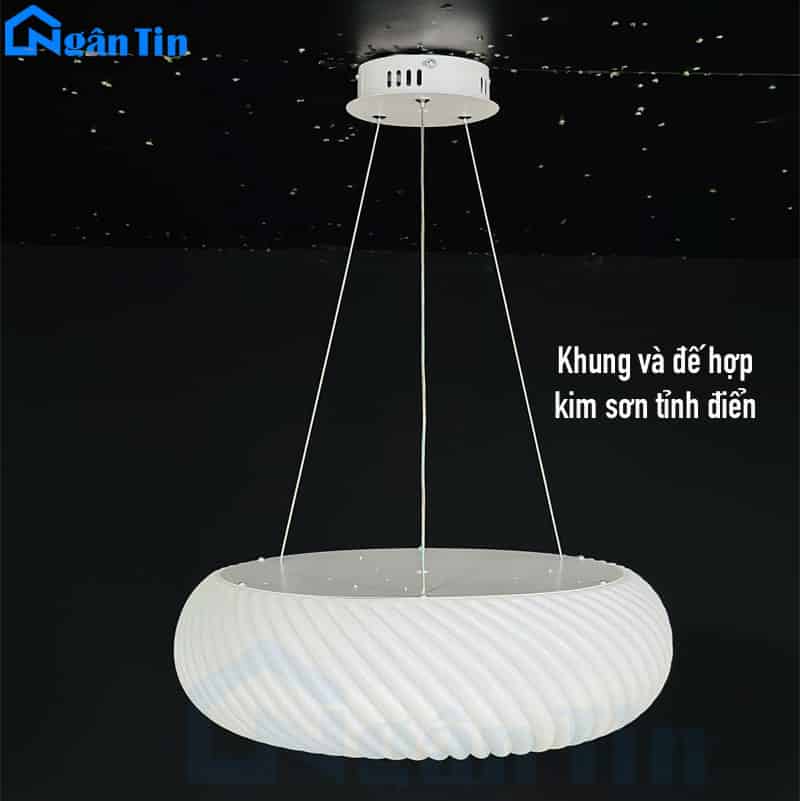 Đèn trần thả bánh Donut đèn mâm trang trí phòng khách phòng ngủ bàn ăn Led 3 màu THD1100 Ngân Tin 11 den tha tran trang tri phong ngu phong khach sanh nha hang led thd1100 ngan tin 6