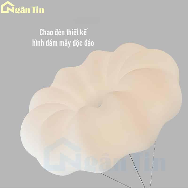 Đèn trần thả hình đám mây đèn mâm trang trí phòng khách phòng ngủ bàn ăn Led 3 màu THD1101 Ngân Tin 17 den tha tran trang tri phong ngu phong khach sanh nha hang led thd1101 ngan tin 13