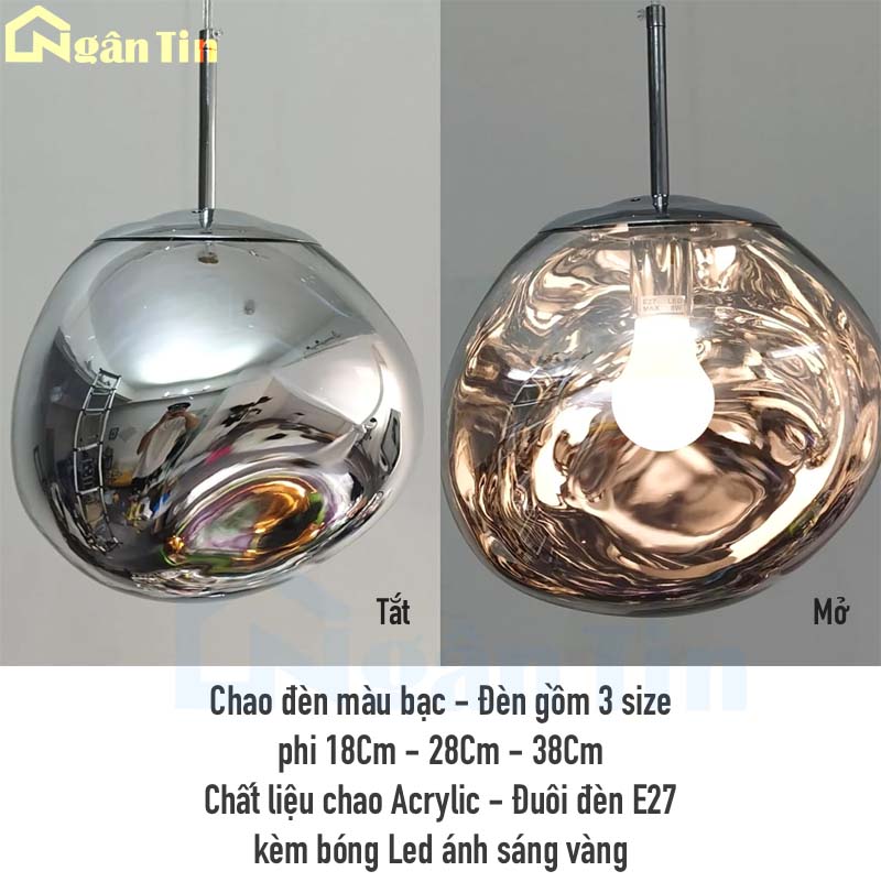 Đèn thả trần viên sỏi trang trí phòng khách phòng ngủ bàn ăn quầy bar E27 220V THD75 Ngân Tin 18 den tha tran vien soi trang tri phong ngu ban an quay bar thd75 ngan tin 11