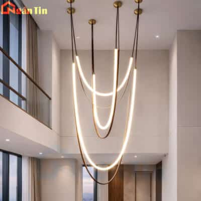 Đèn thả thông tầng - đèn thả trần phòng khách trang trí cầu thang sảnh 220V TTK153 Ngân Tin