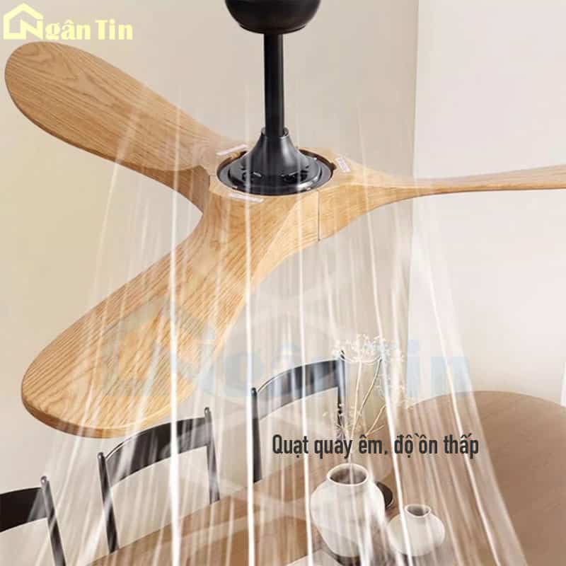 Quạt Trần 3 Cánh Gỗ Quạt Treo Trần Cao Cấp Trang Trí Sảnh Phòng Khách Quán Cà phê VIFA607 Ngân Tin 7 Quạt Trần 3 Cánh Gỗ Quạt Treo Trần Cao Cấp Trang Trí Sảnh Phòng Khách Quán Cà phê VIFA607 Ngân Tin - Image 7