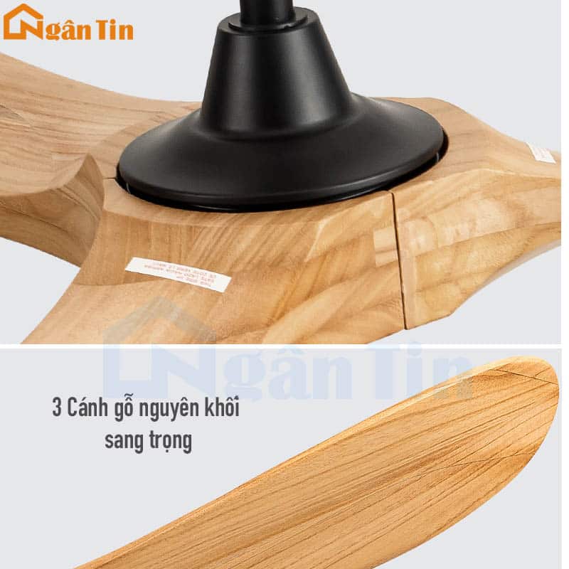 Quạt Trần 3 Cánh Gỗ Quạt Treo Trần Cao Cấp Trang Trí Sảnh Phòng Khách Quán Cà phê VIFA607 Ngân Tin 9 Quạt Trần 3 Cánh Gỗ Quạt Treo Trần Cao Cấp Trang Trí Sảnh Phòng Khách Quán Cà phê VIFA607 Ngân Tin - Image 9
