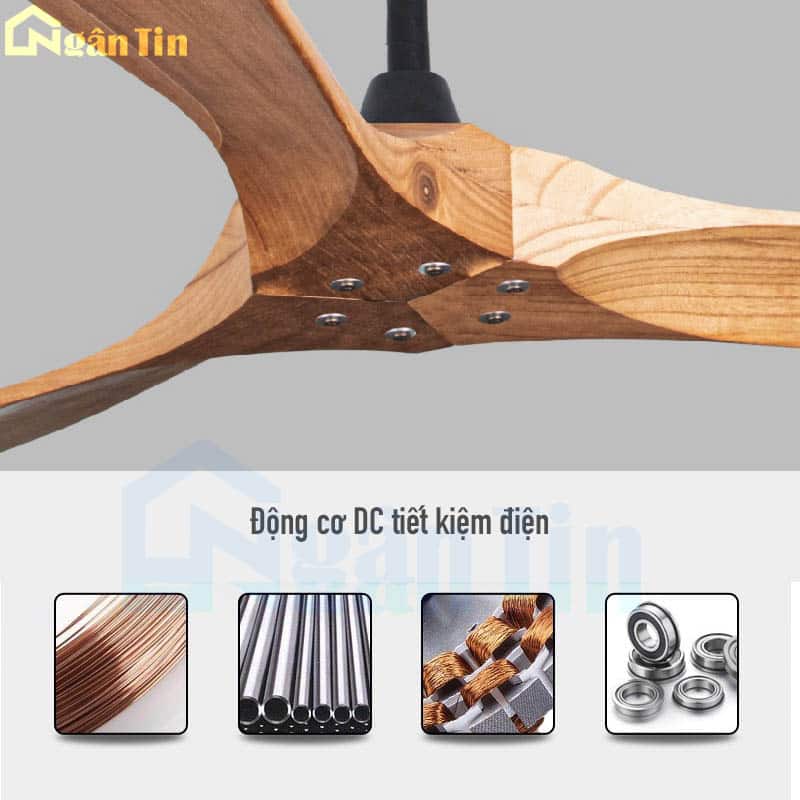 Quạt Trần 3 Cánh Gỗ Quạt Treo Trần Cao Cấp Trang Trí Sảnh Phòng Khách Quán Cà phê VIFA607 Ngân Tin 8 Quạt Trần 3 Cánh Gỗ Quạt Treo Trần Cao Cấp Trang Trí Sảnh Phòng Khách Quán Cà phê VIFA607 Ngân Tin - Image 8
