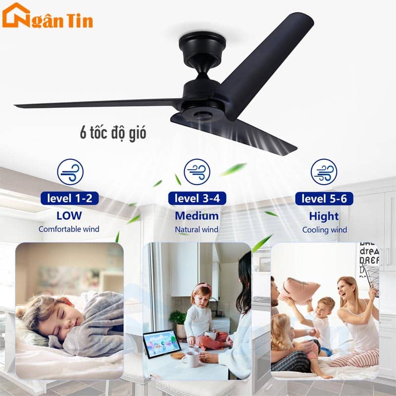 Quạt Trần 3 Cánh ABS Quạt Trần Trang Trí Phòng Khách Phòng Ngủ Bàn Ăn QVIFA911 Ngân Tin 9 Quạt Trần 3 Cánh ABS Quạt Trần Trang Trí Phòng Khách Phòng Ngủ Bàn Ăn QVIFA911 Ngân Tin - Image 9