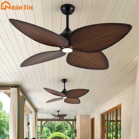 Quạt Trần 4 Cánh hình lá cọ quạt trần đèn Trang Trí Phòng Khách Bàn Ăn Phòng Ngủ VF439 Ngân Tin