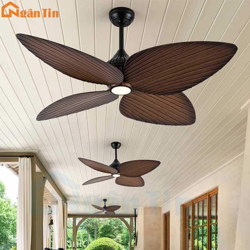 Quạt Trần 5 Cánh hình lá cọ quạt trần đèn Trang Trí Phòng Khách Bàn Ăn Phòng Ngủ VF439 Ngân Tin 1 quat-tran-5-canh-la-co-trang-tri-phong-khach-phong-ngu-vifa439-ngan-tin