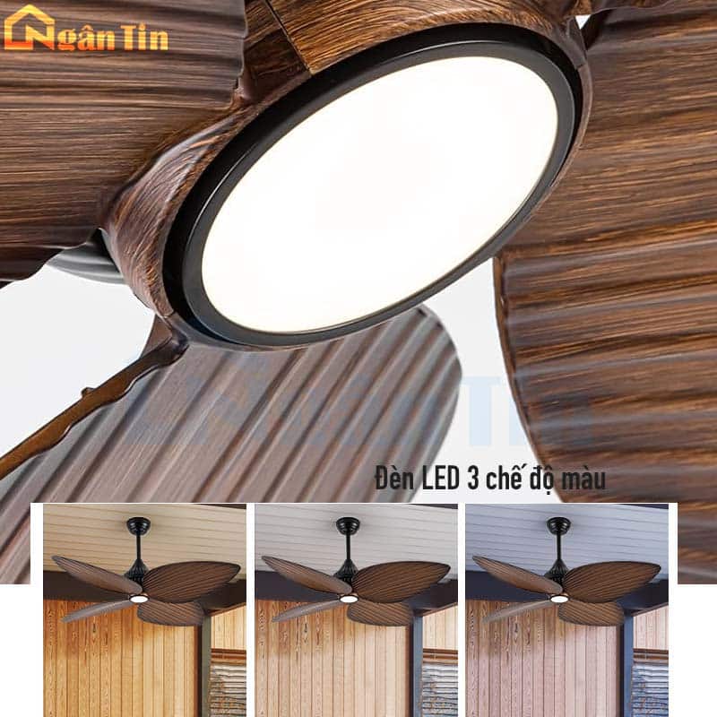 Quạt Trần 5 Cánh hình lá cọ quạt trần đèn Trang Trí Phòng Khách Bàn Ăn Phòng Ngủ VF439 Ngân Tin 8 Quạt Trần 5 Cánh hình lá cọ quạt trần đèn Trang Trí Phòng Khách Bàn Ăn Phòng Ngủ VF439 Ngân Tin - Image 8