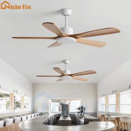 Quạt Trần 5 Cánh Gỗ Quạt Treo Trần Cao Cấp Trang Trí Sảnh Phòng Khách Phòng Ngủ VIFA76VF60 Ngân Tin