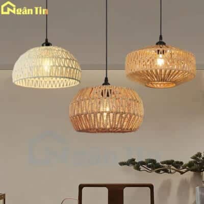 Đèn thả trần dây thừng trang trí bàn ăn TTK203 Ngân Tin