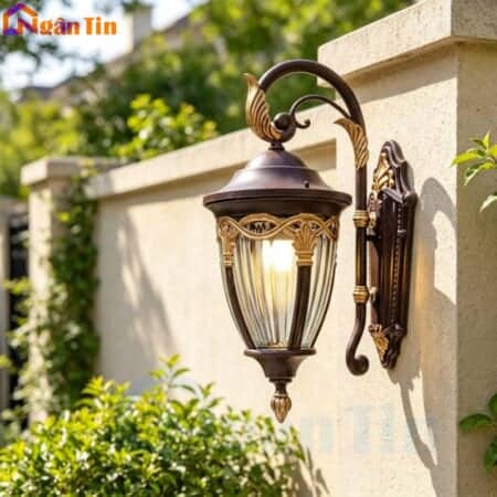 Đèn ốp tường cổ điển ngoài trời chống nước trang trí cổng hành lang E27 220V TD76 Ngân Tin