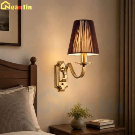 Đèn vách cổ điển đèn ngủ treo tường trang trí phòng ngủ phòng khách E14 220V VDC9003 Ngân Tin