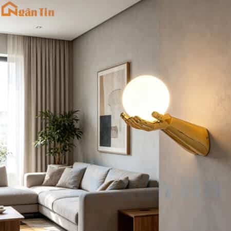 Đèn gắn tường hình bàn tay đèn decor phòng ngủ trang trí quán cafe phòng khách 220V GT422 Ngân Tin