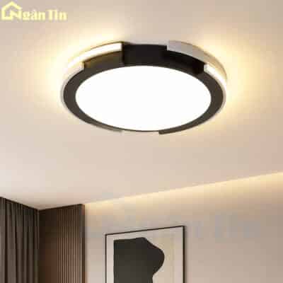 Đèn Mâm Ốp Trần Phòng Ngủ Tròn Trang Trí Phòng Ăn Phòng Khách Led 3 Màu 220V OT75T Ngân Tin