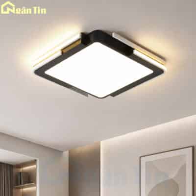 Đèn Mâm Ốp Trần Phòng Ngủ Vuông Trang Trí Phòng Ăn Phòng Khách Led 3 Màu 220V OT75V Ngân Tin