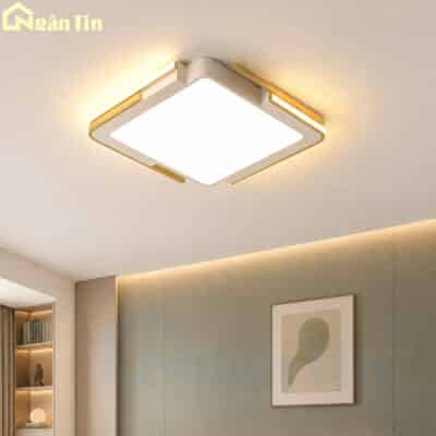Đèn Mâm Ốp Trần Phòng Ngủ Vuông Trang Trí Phòng Ăn Phòng Khách Led 3 Màu 220V OT75V Ngân Tin