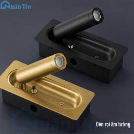 Đèn đọc sách âm tường đèn rọi âm tường phòng ngủ có khớp xoay Led 3W 220V VRT22 Ngân Tin