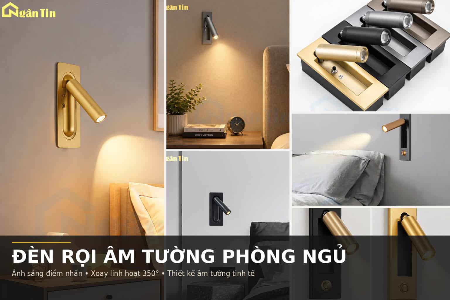 Đèn đọc sách âm tường Giải pháp chiếu sáng tiện nghi cho phòng ngủ